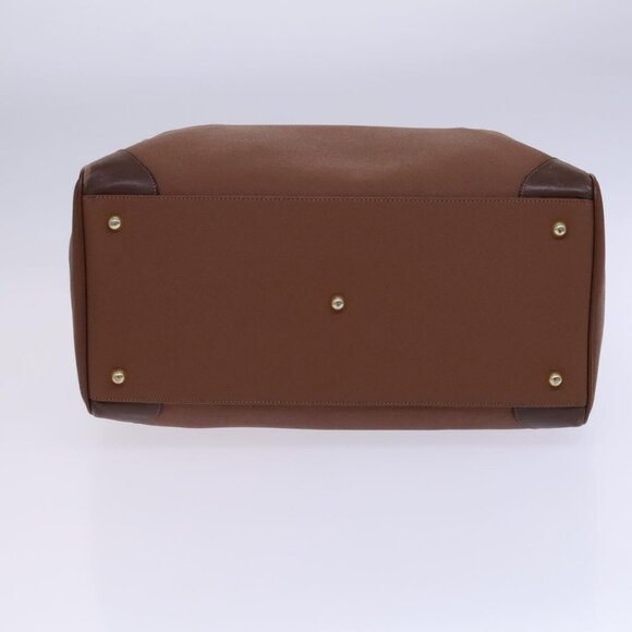 BURBERRY Nova Check Boston Bag Leather 2way Brown Green - Picture 9 of 16